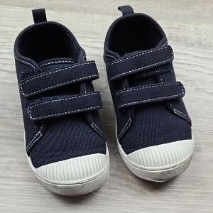 Boys 8 Toddler Navy Canvas Sneakers Jumpin Beans